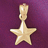 Star Pendant Necklace Charm Bracelet in Yellow, White or Rose Gold 5644