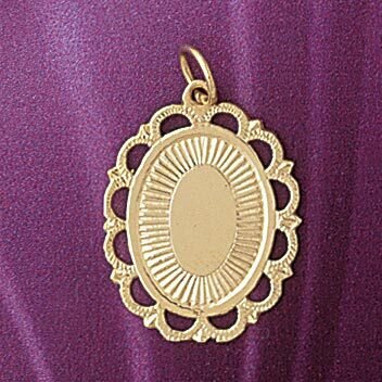 Engravable Pendant Necklace Charm Bracelet in Yellow, White or Rose Gold 5788