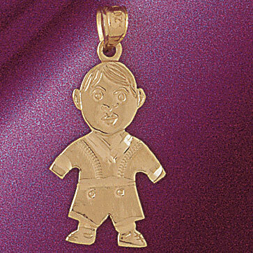 Baby Boy Pendant Necklace Charm Bracelet in Yellow, White or Rose Gold 5899