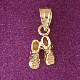 Baby Shoe Pendant Necklace Charm Bracelet in Yellow, White or Rose Gold 5939
