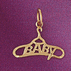 Baby Pendant Necklace Charm Bracelet in Yellow, White or Rose Gold 5942
