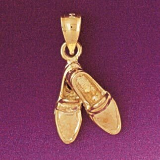 Shoe Pendant Necklace Charm Bracelet in Yellow, White or Rose Gold 6126