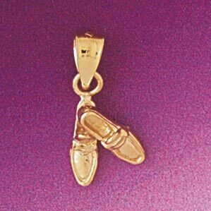 Shoe Pendant Necklace Charm Bracelet in Yellow, White or Rose Gold 6127