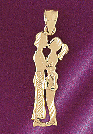 Ballerina Dancer Pendant Necklace Charm Bracelet in Yellow, White or Rose Gold 6149