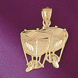 Dazzlers Jewelry Drum Kit Pendant Necklace Charm Bracelet in Yellow, White or Rose Gold 6234, MPN: …