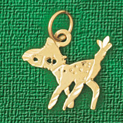 Dazzlers Jewelry Gazelle Pendant Necklace Charm Bracelet in Yellow, White or Rose Gold 2223, MPN: D…
