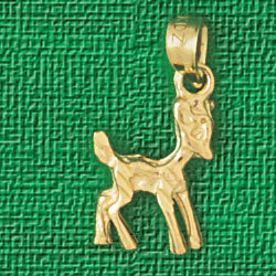 Dazzlers Jewelry Gazelle Pendant Necklace Charm Bracelet in Yellow, White or Rose Gold 2226, MPN: D…
