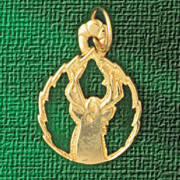 Dazzlers Jewelry Deer Pendant Necklace Charm Bracelet in Yellow, White or Rose Gold 2227, MPN: DZ-2…