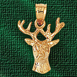 Dazzlers Jewelry Deer Pendant Necklace Charm Bracelet in Yellow, White or Rose Gold 2229, MPN: DZ-2…