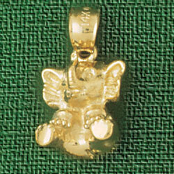 Dazzlers Jewelry Elephant Pendant Necklace Charm Bracelet in Yellow, White or Rose Gold 2272, MPN: …