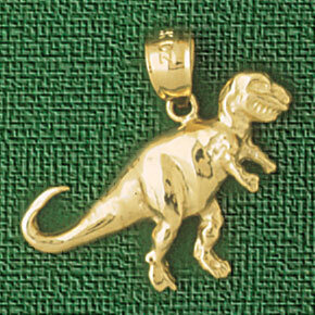 Dinosaur Pendant Necklace Charm Bracelet in Yellow, White or Rose Gold 2276