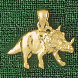 Dazzlers Jewelry Dinosaur Pendant Necklace Charm Bracelet in Yellow, White or Rose Gold 2277, MPN: …