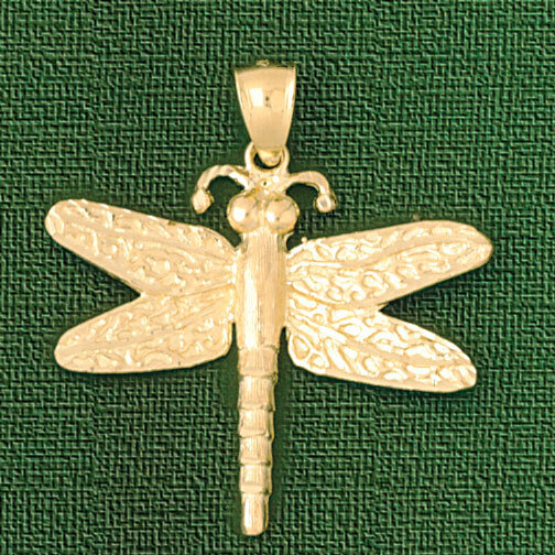 Dragonfly Pendant Necklace Charm Bracelet in Yellow, White or Rose Gold 3166