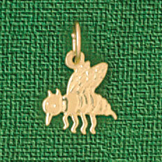 Dazzlers Jewelry Bee Pendant Necklace Charm Bracelet in Yellow, White or Rose Gold 3173, MPN: DZ-31…