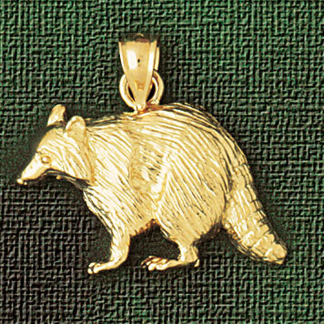 Rodent Pendant Necklace Charm Bracelet in Yellow, White or Rose Gold 2750