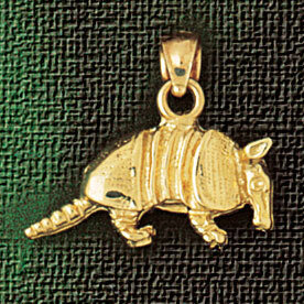 Rodent Pendant Necklace Charm Bracelet in Yellow, White or Rose Gold 2751