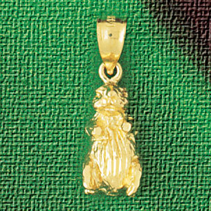 Rodent Pendant Necklace Charm Bracelet in Yellow, White or Rose Gold 2755
