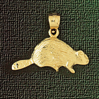Rodent Pendant Necklace Charm Bracelet in Yellow, White or Rose Gold 2756
