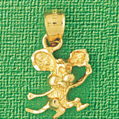 Dazzlers Jewelry Rat Mouse Pendant Necklace Charm Bracelet in Yellow, White or Rose Gold 2764, MPN:…
