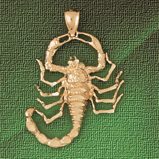 Scorpion Pendant Necklace Charm Bracelet in Yellow, White or Rose Gold 2433