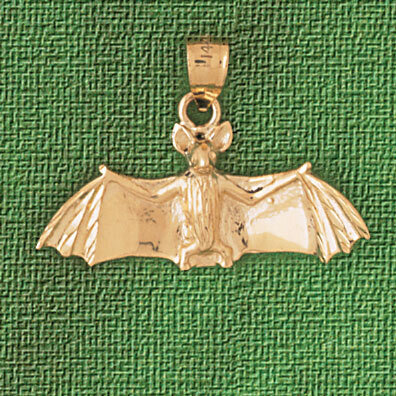 Bat Pendant Necklace Charm Bracelet in Yellow, White or Rose Gold 2442