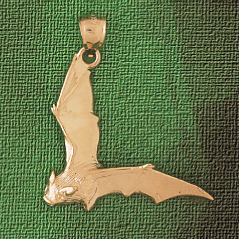 Bat Pendant Necklace Charm Bracelet in Yellow, White or Rose Gold 2443