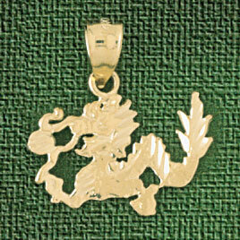 Dazzlers Jewelry Dragon Pendant Necklace Charm Bracelet in Yellow, White or Rose Gold 2387, MPN: DZ…