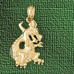 Dazzlers Jewelry Dragon Pendant Necklace Charm Bracelet in Yellow, White or Rose Gold 2388, MPN: DZ…