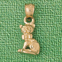 Dazzlers Jewelry Cat Kitten Pendant Necklace Charm Bracelet in Yellow, White or Rose Gold 1997, MPN…