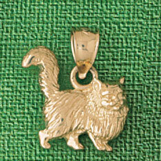 Cat Kitten Pendant Necklace Charm Bracelet in Yellow, White or Rose Gold 1999