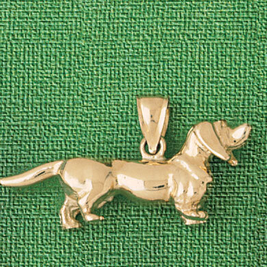 Dog Pendant Necklace Charm Bracelet in Yellow, White or Rose Gold 2005