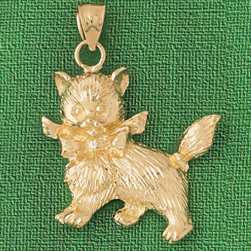 Dog Pendant Necklace Charm Bracelet in Yellow, White or Rose Gold 2006
