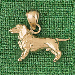 Dazzlers Jewelry Dachshund Dog Pendant Necklace Charm Bracelet in Yellow, White or Rose Gold 2012, …