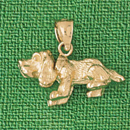 Dachshund Dog Pendant Necklace Charm Bracelet in Yellow, White or Rose Gold 2013