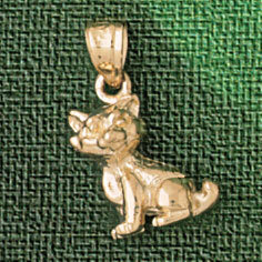 Dazzlers Jewelry Terrier Dog Pendant Necklace Charm Bracelet in Yellow, White or Rose Gold 2025, MP…