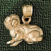 Yorkshire Terrier Dog Pendant Necklace Charm Bracelet in Yellow, White or Rose Gold 2034