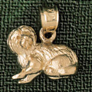 Dazzlers Jewelry Yorkshire Terrier Dog Pendant Necklace Charm Bracelet in Yellow, White or Rose Gol…