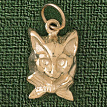 Dazzlers Jewelry Chihuaha Dog Pendant Necklace Charm Bracelet in Yellow, White or Rose Gold 2040, M…