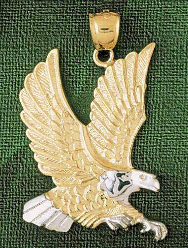 Eagle Pendant Necklace Charm Bracelet in Yellow, White or Rose Gold 2292