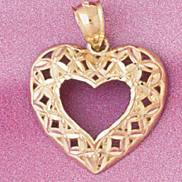 Dazzlers Jewelry Heart Pendant Necklace Charm Bracelet in Yellow, White or Rose Gold 4057, MPN: DZ-…