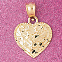 Dazzlers Jewelry Heart Pendant Necklace Charm Bracelet in Yellow, White or Rose Gold 4065, MPN: DZ-…