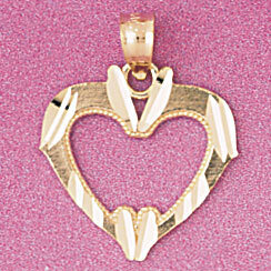 Dazzlers Jewelry Heart Pendant Necklace Charm Bracelet in Yellow, White or Rose Gold 4072, MPN: DZ-…