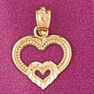 Dazzlers Jewelry Heart Pendant Necklace Charm Bracelet in Yellow, White or Rose Gold 4076, MPN: DZ-…