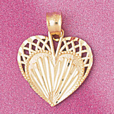 Dazzlers Jewelry Heart Pendant Necklace Charm Bracelet in Yellow, White or Rose Gold 4078, MPN: DZ-…