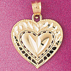 Dazzlers Jewelry Heart Pendant Necklace Charm Bracelet in Yellow, White or Rose Gold 4082, MPN: DZ-…