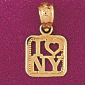 Dazzlers Jewelry I love NY Heart Pendant Necklace Charm Bracelet in Yellow, White or Rose Gold 4092…