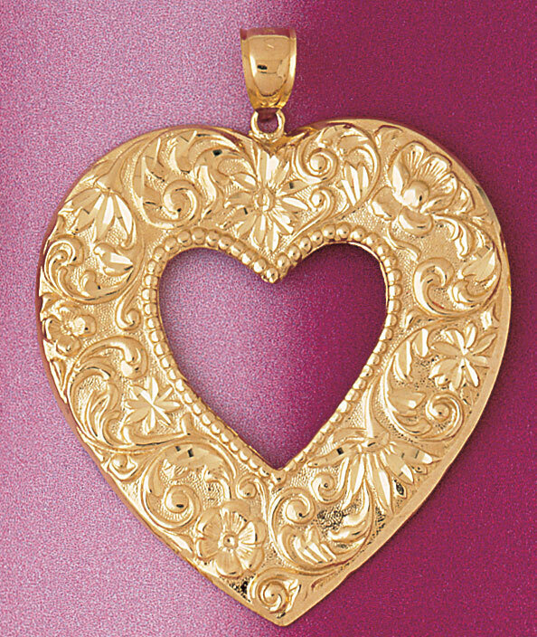 Dazzlers Jewelry Heart Pendant Necklace Charm Bracelet in Yellow, White or Rose Gold 4026, MPN: DZ-…