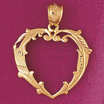 Dazzlers Jewelry Heart Pendant Necklace Charm Bracelet in Yellow, White or Rose Gold 4036, MPN: DZ-…
