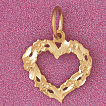 Dazzlers Jewelry Heart Pendant Necklace Charm Bracelet in Yellow, White or Rose Gold 4044, MPN: DZ-…