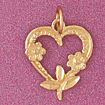 Dazzlers Jewelry Heart Pendant Necklace Charm Bracelet in Yellow, White or Rose Gold 4050, MPN: DZ-…